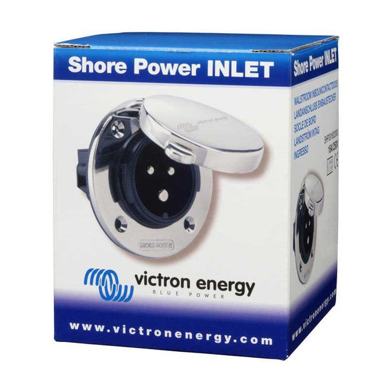 Victron Shore Power Inlet stainless with cover 16A/250Vac (2p/3w)